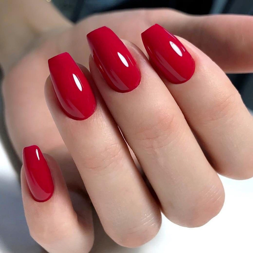 24Pcs Christmas Red Press On F - Full Cover Adhesive review and price